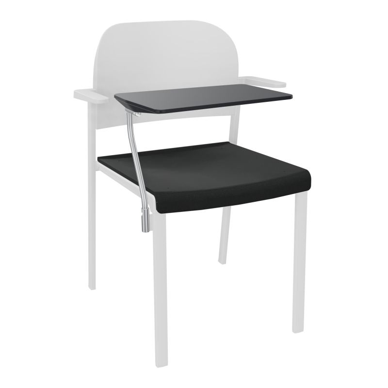 ROMY CHAISE 4P FIXES ASSISE TISSU DOSSIER POLYPRO AVEC ACCOUDOIRS+TABLETTE NOIRE  B4 SG P