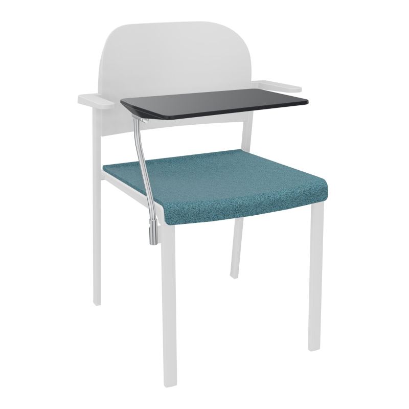 ROMY CHAISE 4P FIXES ASSISE TISSU DOSSIER POLYPRO AVEC ACCOUDOIRS+TABLETTE NOIRE  B4 SP P