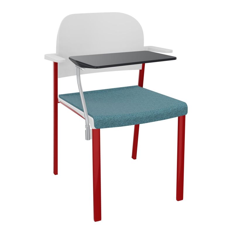 ROMY CHAISE 4P FIXES ASSISE TISSU DOSSIER POLYPRO AVEC ACCOUDOIRS+TABLETTE NOIRE  B4 ZY P