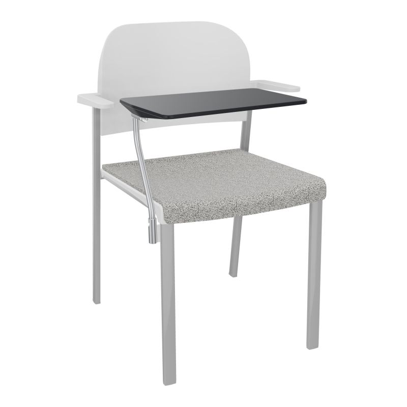 ROMY CHAISE 4P FIXES ASSISE TISSU DOSSIER POLYPRO AVEC ACCOUDOIRS+TABLETTE NOIRE  B5 SB P