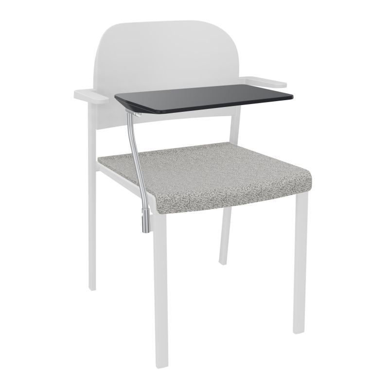 ROMY CHAISE 4P FIXES ASSISE TISSU DOSSIER POLYPRO AVEC ACCOUDOIRS+TABLETTE NOIRE  B5 SP P