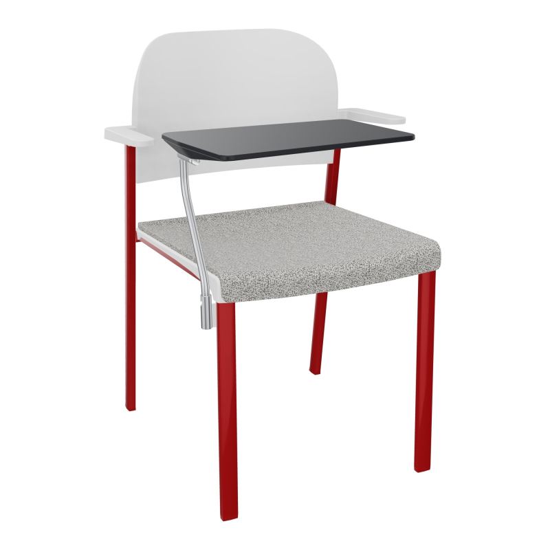 ROMY CHAISE 4P FIXES ASSISE TISSU DOSSIER POLYPRO AVEC ACCOUDOIRS+TABLETTE NOIRE  B5 ZY P