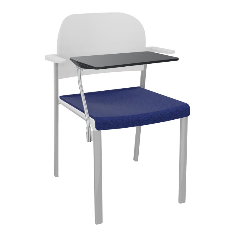 ROMY CHAISE 4P FIXES ASSISE TISSU DOSSIER POLYPRO AVEC ACCOUDOIRS+TABLETTE NOIRE  B6 SB P