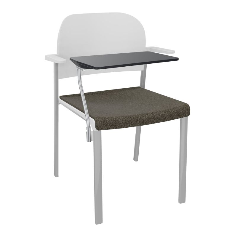 ROMY CHAISE 4P FIXES ASSISE TISSU DOSSIER POLYPRO AVEC ACCOUDOIRS+TABLETTE NOIRE  B7 SB P