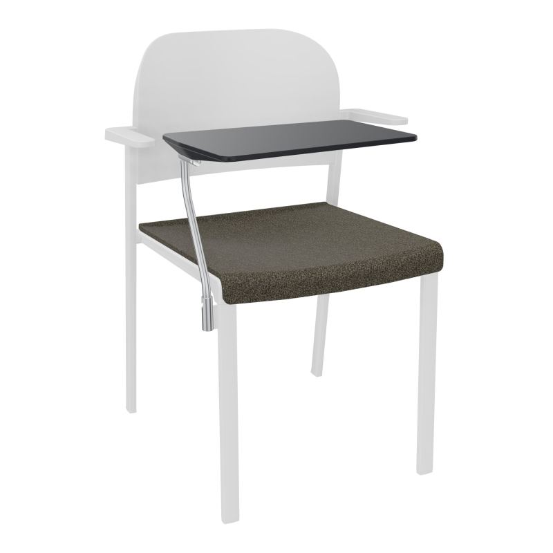 ROMY CHAISE 4P FIXES ASSISE TISSU DOSSIER POLYPRO AVEC ACCOUDOIRS+TABLETTE NOIRE  B7 SP P