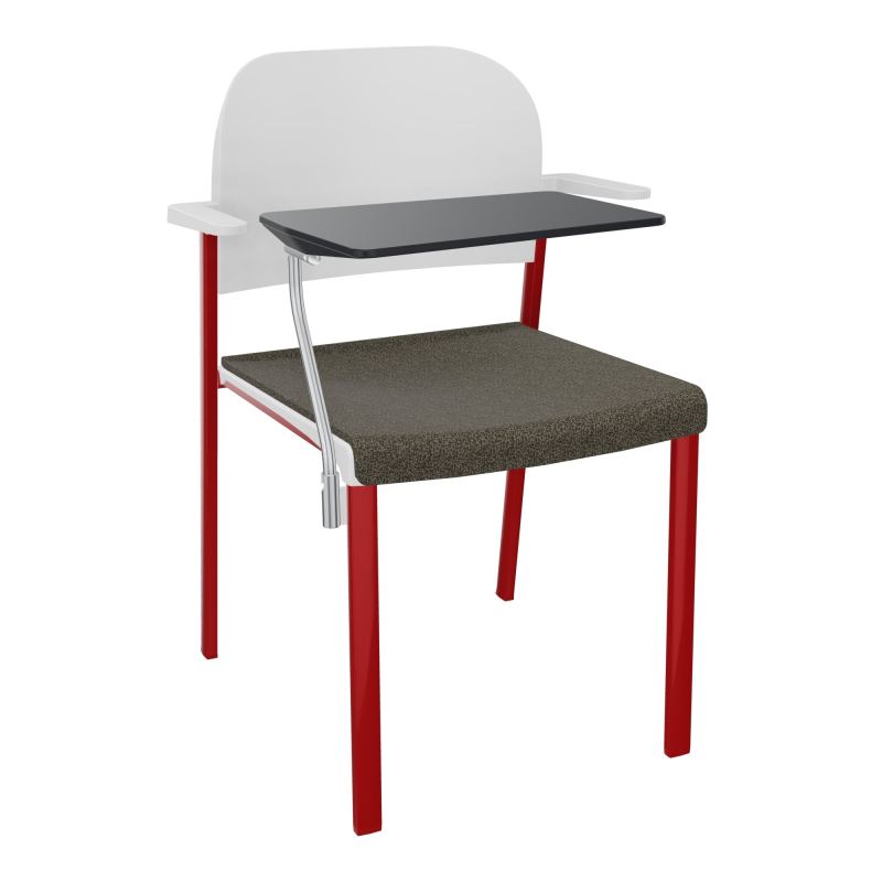 ROMY CHAISE 4P FIXES ASSISE TISSU DOSSIER POLYPRO AVEC ACCOUDOIRS+TABLETTE NOIRE  B7 ZY P