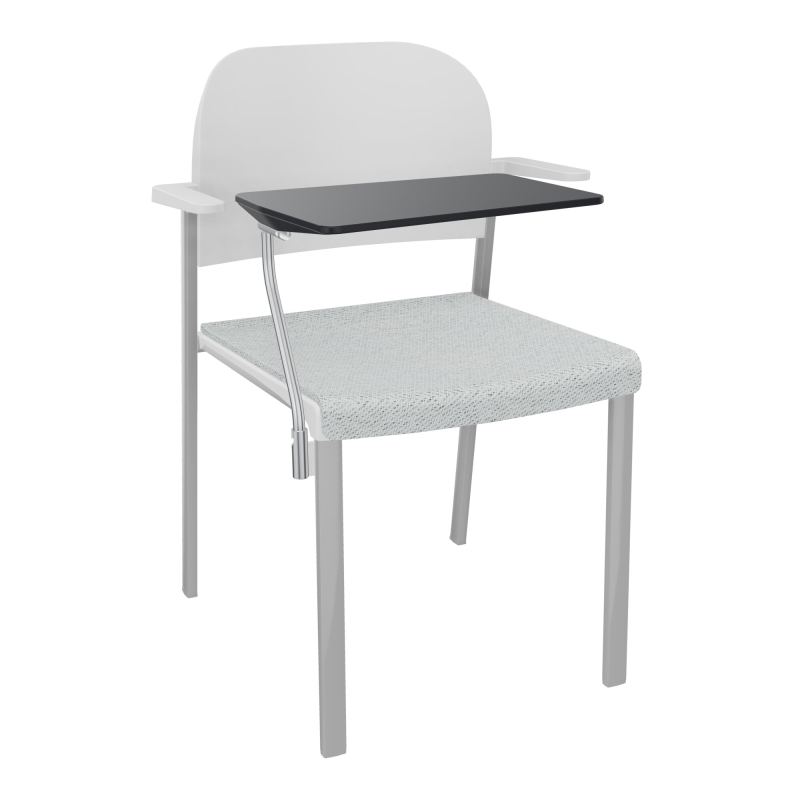 ROMY CHAISE 4P FIXES ASSISE TISSU DOSSIER POLYPRO AVEC ACCOUDOIRS+TABLETTE NOIRE BC SB PT