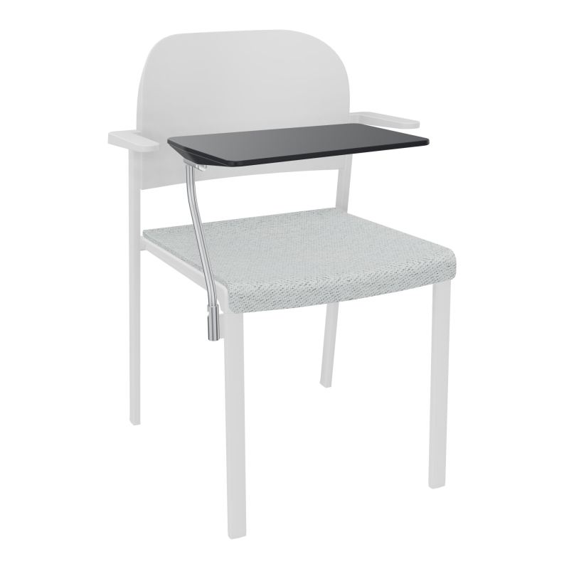 ROMY CHAISE 4P FIXES ASSISE TISSU DOSSIER POLYPRO AVEC ACCOUDOIRS+TABLETTE NOIRE BC SP PT