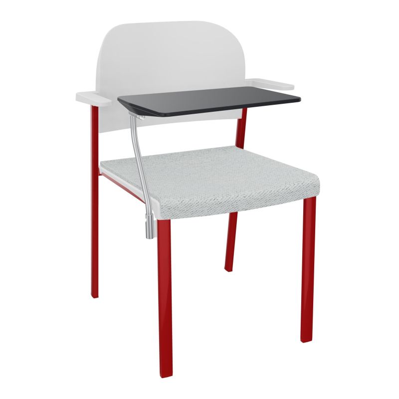 ROMY CHAISE 4P FIXES ASSISE TISSU DOSSIER POLYPRO AVEC ACCOUDOIRS+TABLETTE NOIRE BC ZY PT