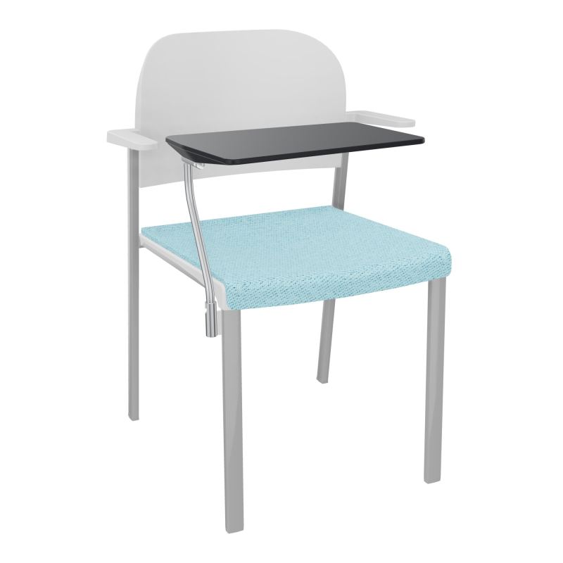 ROMY CHAISE 4P FIXES ASSISE TISSU DOSSIER POLYPRO AVEC ACCOUDOIRS+TABLETTE NOIRE BF SB PT