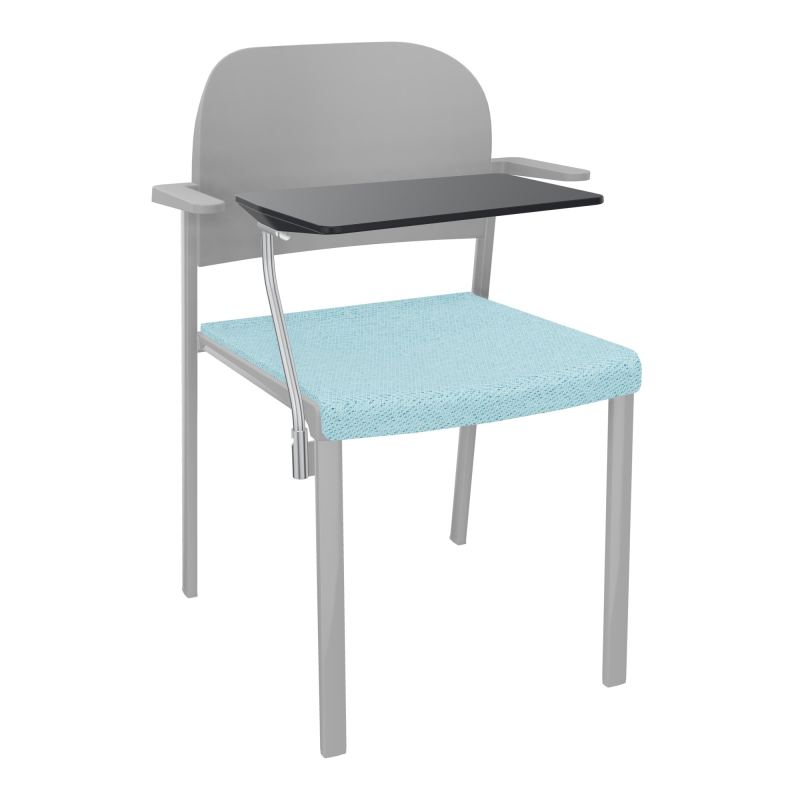 ROMY CHAISE 4P FIXES ASSISE TISSU DOSSIER POLYPRO AVEC ACCOUDOIRS+TABLETTE NOIRE BF SB PX