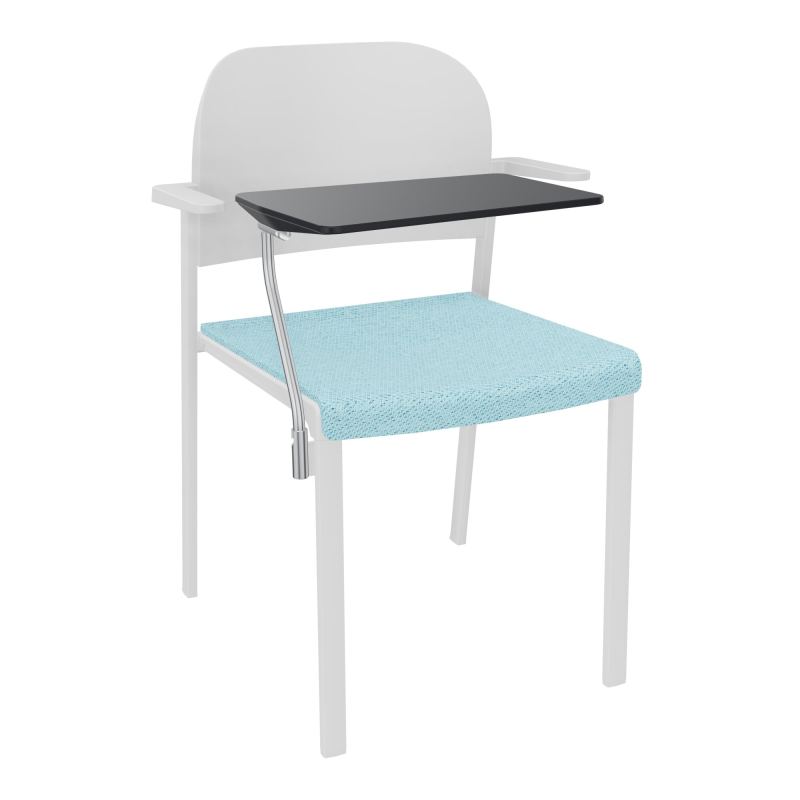 ROMY CHAISE 4P FIXES ASSISE TISSU DOSSIER POLYPRO AVEC ACCOUDOIRS+TABLETTE NOIRE BF SP PT