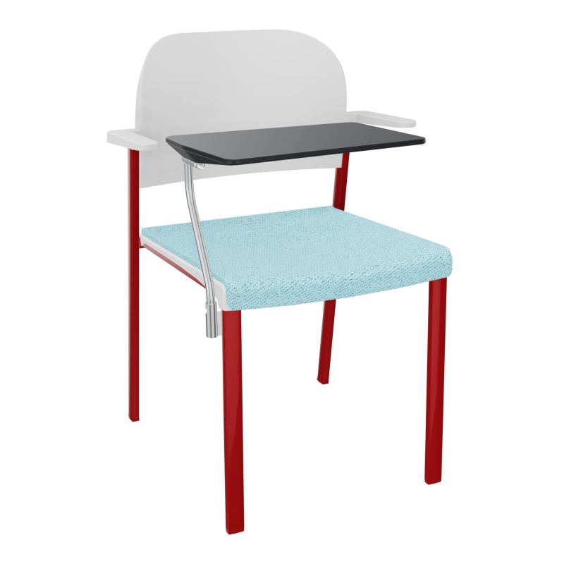 ROMY CHAISE 4P FIXES ASSISE TISSU DOSSIER POLYPRO AVEC ACCOUDOIRS+TABLETTE NOIRE BF ZY PT