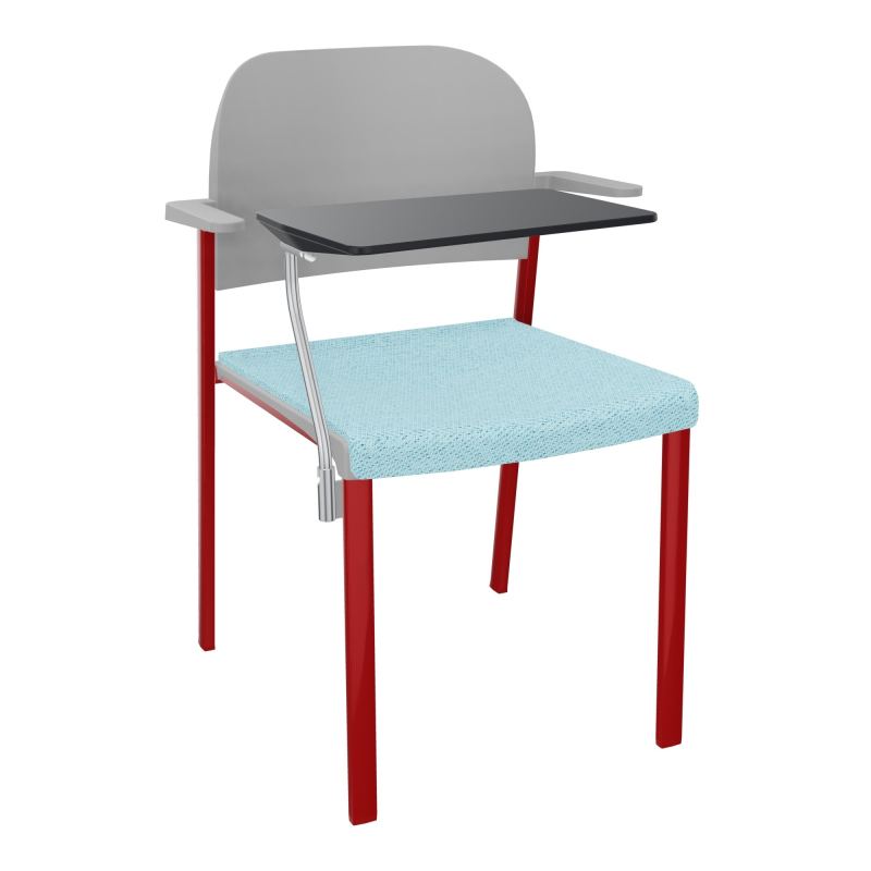 ROMY CHAISE 4P FIXES ASSISE TISSU DOSSIER POLYPRO AVEC ACCOUDOIRS+TABLETTE NOIRE BF ZY PX