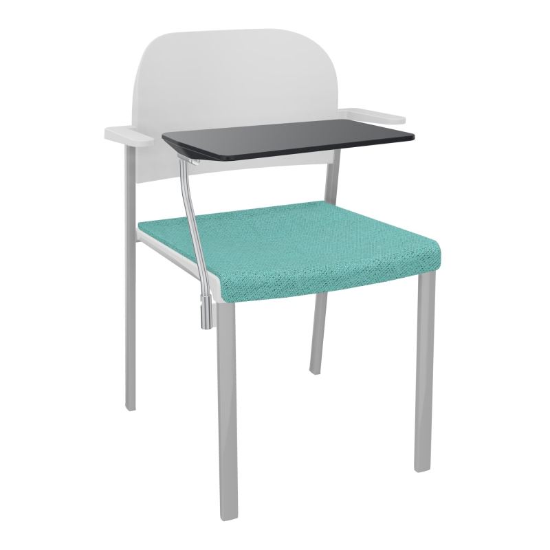 ROMY CHAISE 4P FIXES ASSISE TISSU DOSSIER POLYPRO AVEC ACCOUDOIRS+TABLETTE NOIRE BG SB PT