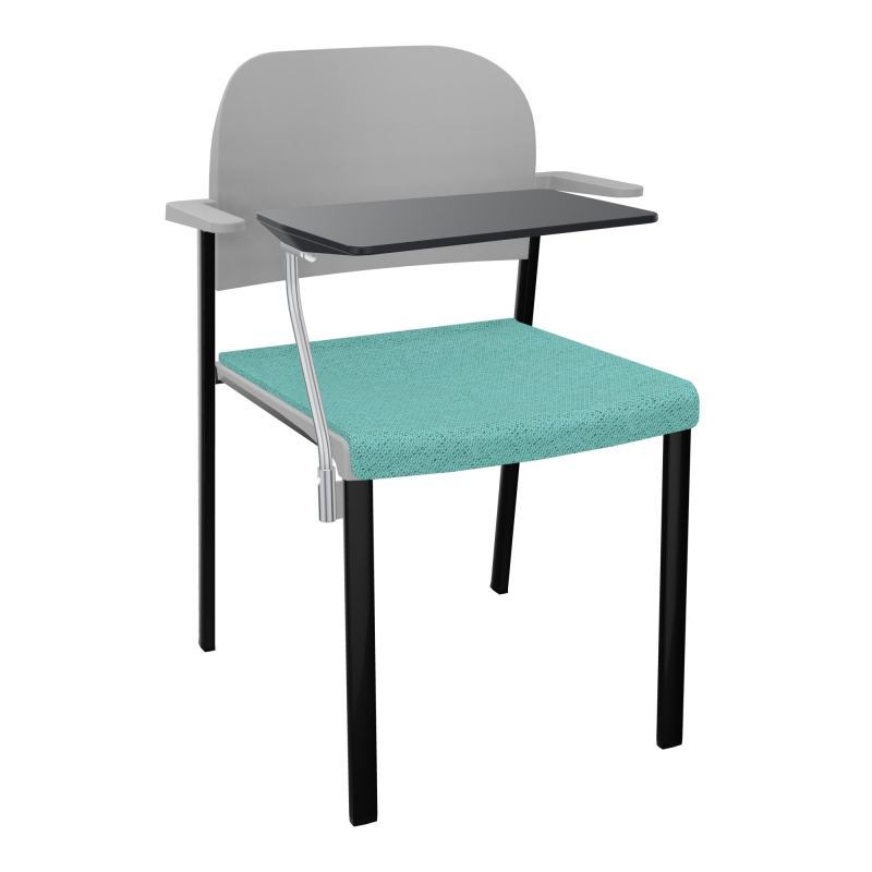 ROMY CHAISE 4P FIXES ASSISE TISSU DOSSIER POLYPRO AVEC ACCOUDOIRS+TABLETTE NOIRE BG SG PX