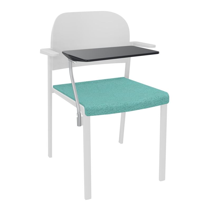 ROMY CHAISE 4P FIXES ASSISE TISSU DOSSIER POLYPRO AVEC ACCOUDOIRS+TABLETTE NOIRE BG SP PT
