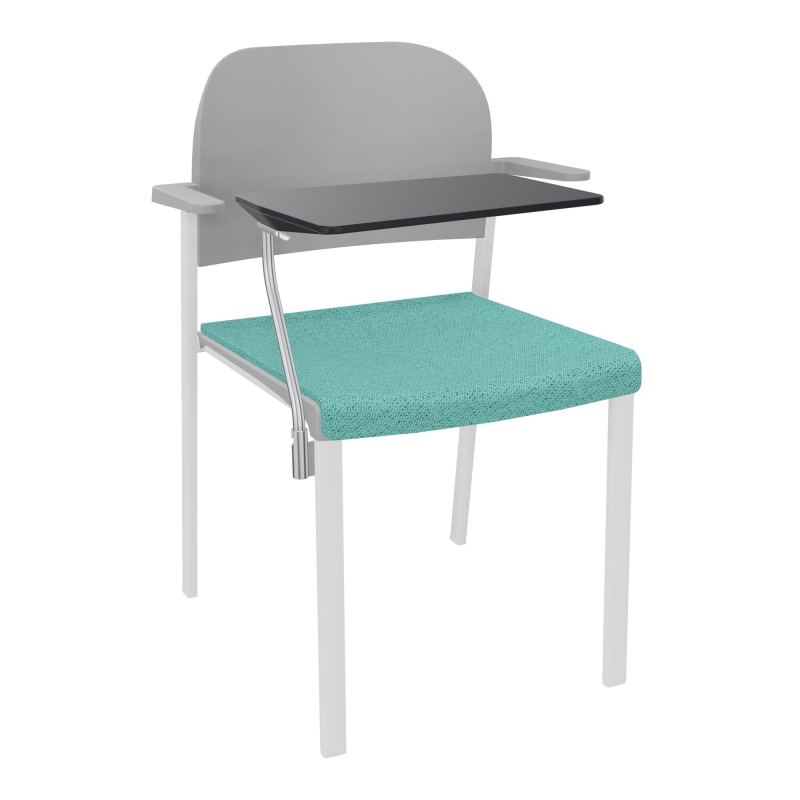 ROMY CHAISE 4P FIXES ASSISE TISSU DOSSIER POLYPRO AVEC ACCOUDOIRS+TABLETTE NOIRE BG SP PX