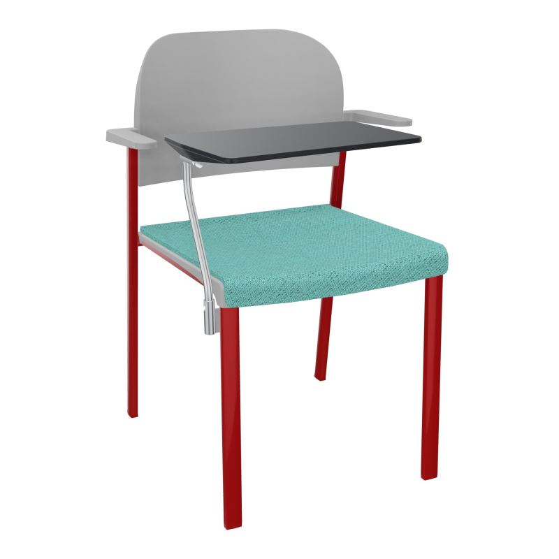 ROMY CHAISE 4P FIXES ASSISE TISSU DOSSIER POLYPRO AVEC ACCOUDOIRS+TABLETTE NOIRE BG ZY PX