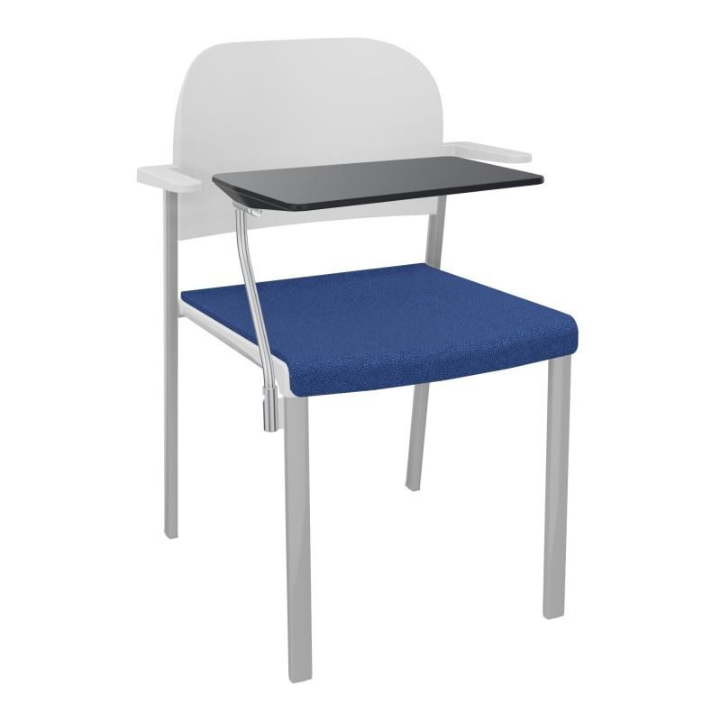 ROMY CHAISE 4P FIXES ASSISE TISSU DOSSIER POLYPRO AVEC ACCOUDOIRS+TABLETTE NOIRE BH SB PT