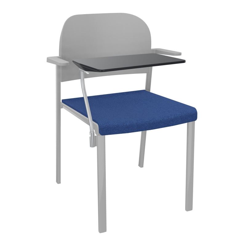 ROMY CHAISE 4P FIXES ASSISE TISSU DOSSIER POLYPRO AVEC ACCOUDOIRS+TABLETTE NOIRE BH SB PX