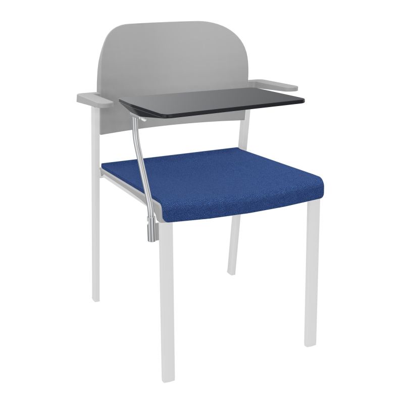 ROMY CHAISE 4P FIXES ASSISE TISSU DOSSIER POLYPRO AVEC ACCOUDOIRS+TABLETTE NOIRE BH SP PX