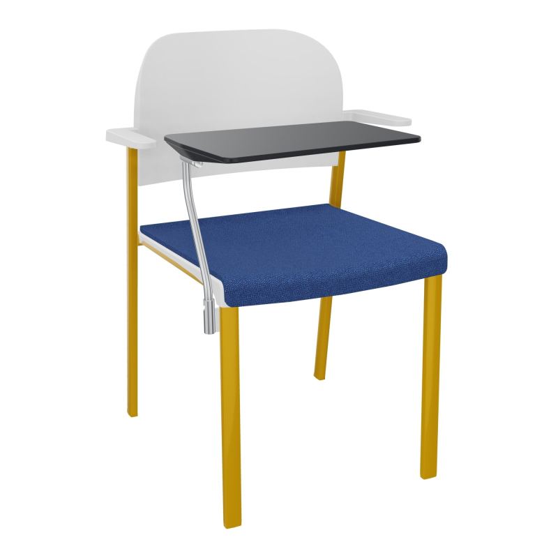 ROMY CHAISE 4P FIXES ASSISE TISSU DOSSIER POLYPRO AVEC ACCOUDOIRS+TABLETTE NOIRE BH SX PT