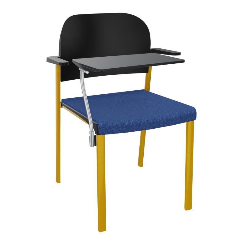 ROMY CHAISE 4P FIXES ASSISE TISSU DOSSIER POLYPRO AVEC ACCOUDOIRS+TABLETTE NOIRE BH SX PU