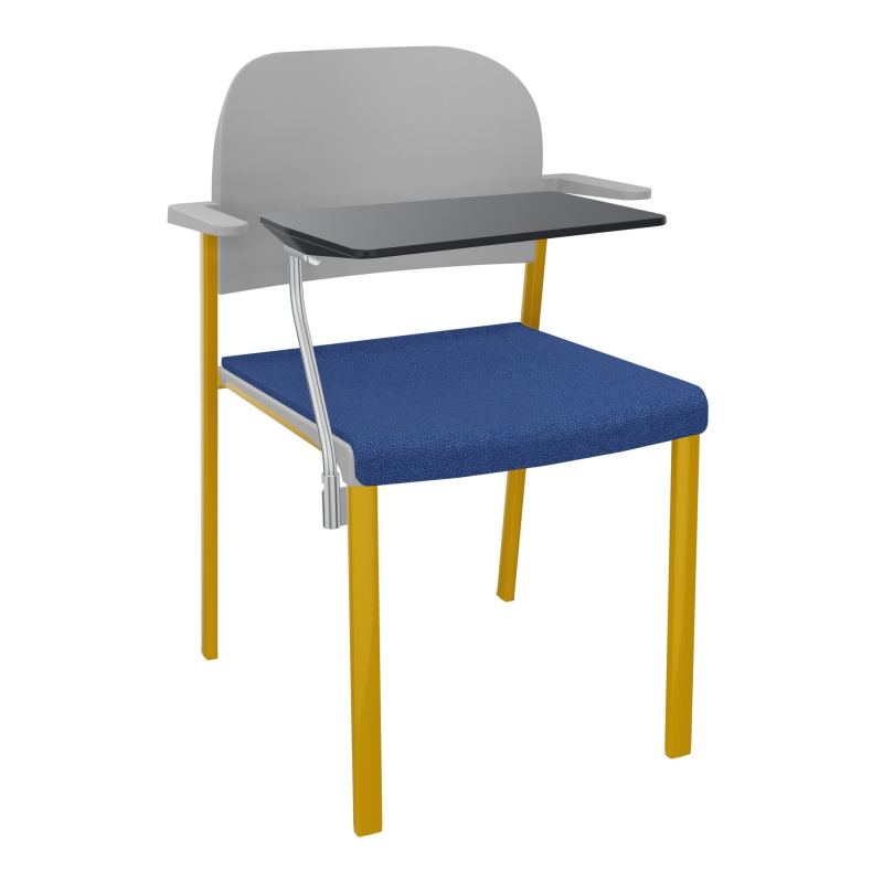 ROMY CHAISE 4P FIXES ASSISE TISSU DOSSIER POLYPRO AVEC ACCOUDOIRS+TABLETTE NOIRE BH SX PX