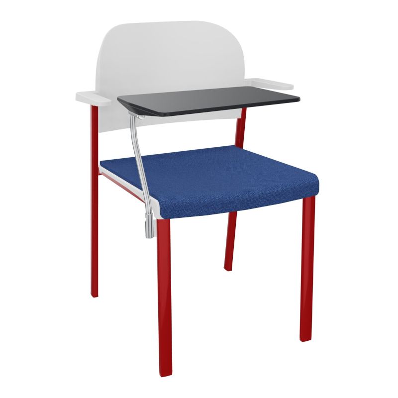 ROMY CHAISE 4P FIXES ASSISE TISSU DOSSIER POLYPRO AVEC ACCOUDOIRS+TABLETTE NOIRE BH ZY PT
