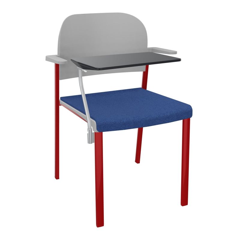 ROMY CHAISE 4P FIXES ASSISE TISSU DOSSIER POLYPRO AVEC ACCOUDOIRS+TABLETTE NOIRE BH ZY PX