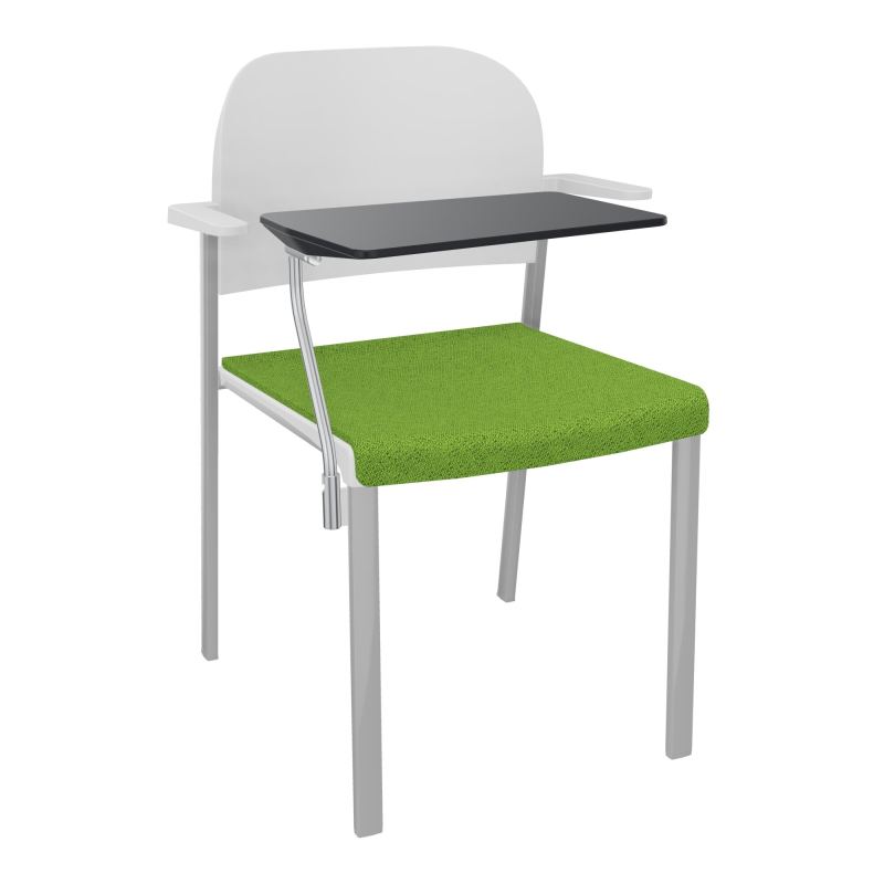 ROMY CHAISE 4P FIXES ASSISE TISSU DOSSIER POLYPRO AVEC ACCOUDOIRS+TABLETTE NOIRE BK SB PT