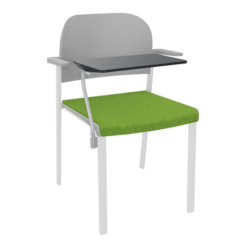 ROMY CHAISE 4P FIXES ASSISE TISSU DOSSIER POLYPRO AVEC ACCOUDOIRS+TABLETTE NOIRE BK SP PX