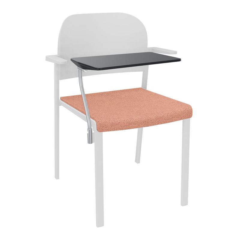 ROMY CHAISE 4P FIXES ASSISE TISSU DOSSIER POLYPRO AVEC ACCOUDOIRS+TABLETTE NOIRE BL SP PT