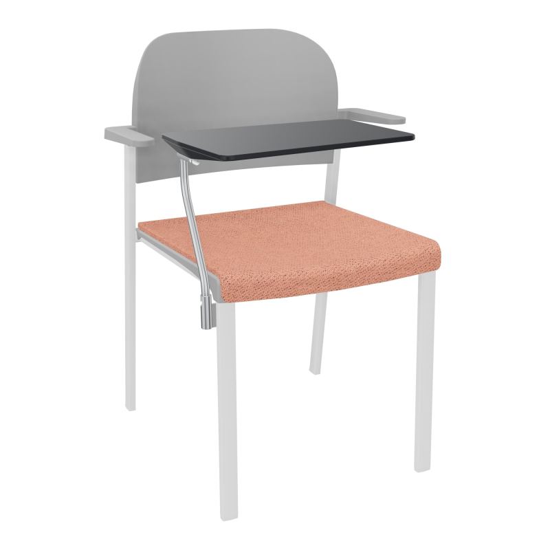 ROMY CHAISE 4P FIXES ASSISE TISSU DOSSIER POLYPRO AVEC ACCOUDOIRS+TABLETTE NOIRE BL SP PX