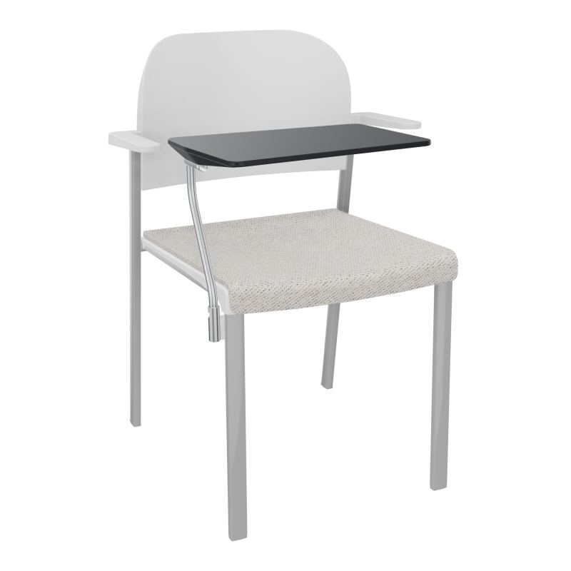 ROMY CHAISE 4P FIXES ASSISE TISSU DOSSIER POLYPRO AVEC ACCOUDOIRS+TABLETTE NOIRE BM SB PT