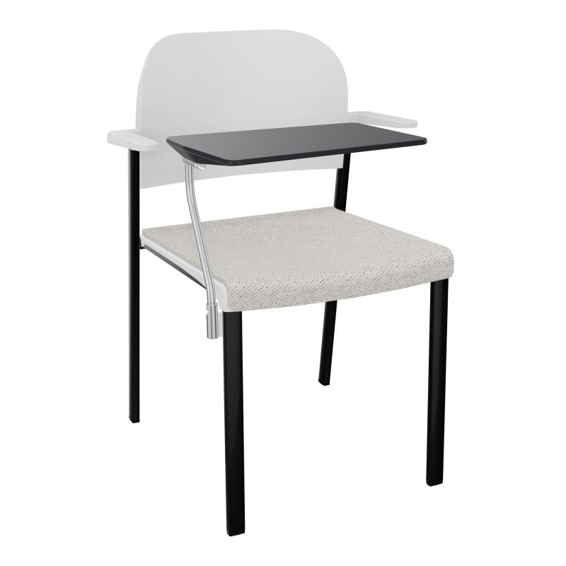 ROMY CHAISE 4P FIXES ASSISE TISSU DOSSIER POLYPRO AVEC ACCOUDOIRS+TABLETTE NOIRE BM SG PT