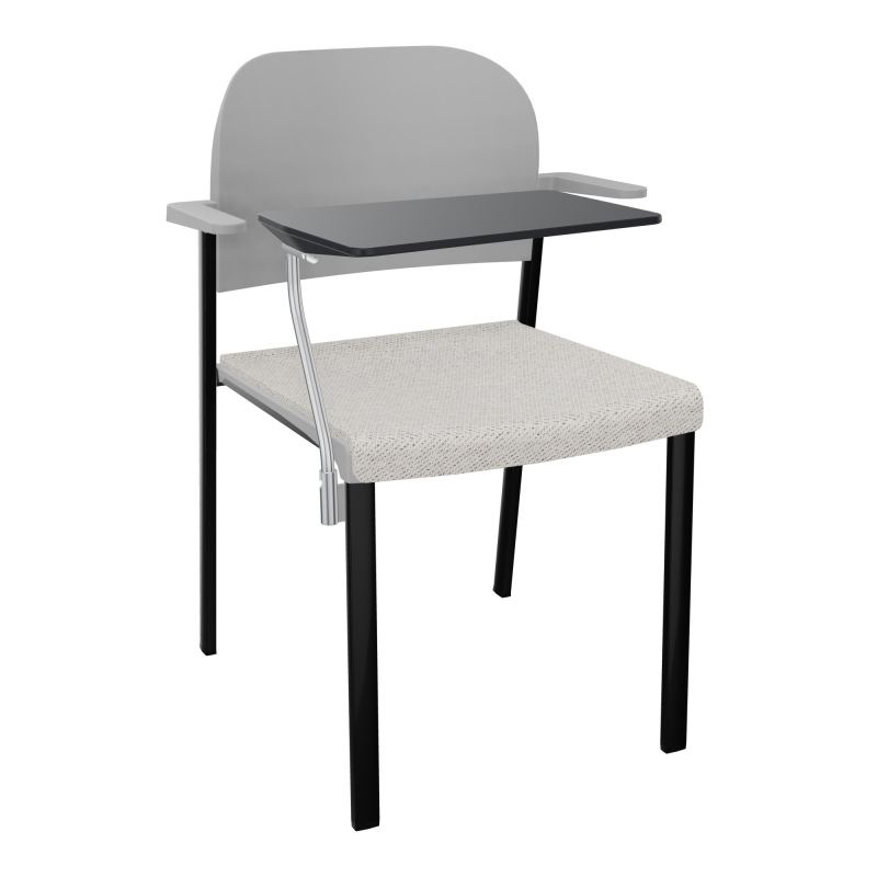 ROMY CHAISE 4P FIXES ASSISE TISSU DOSSIER POLYPRO AVEC ACCOUDOIRS+TABLETTE NOIRE BM SG PX