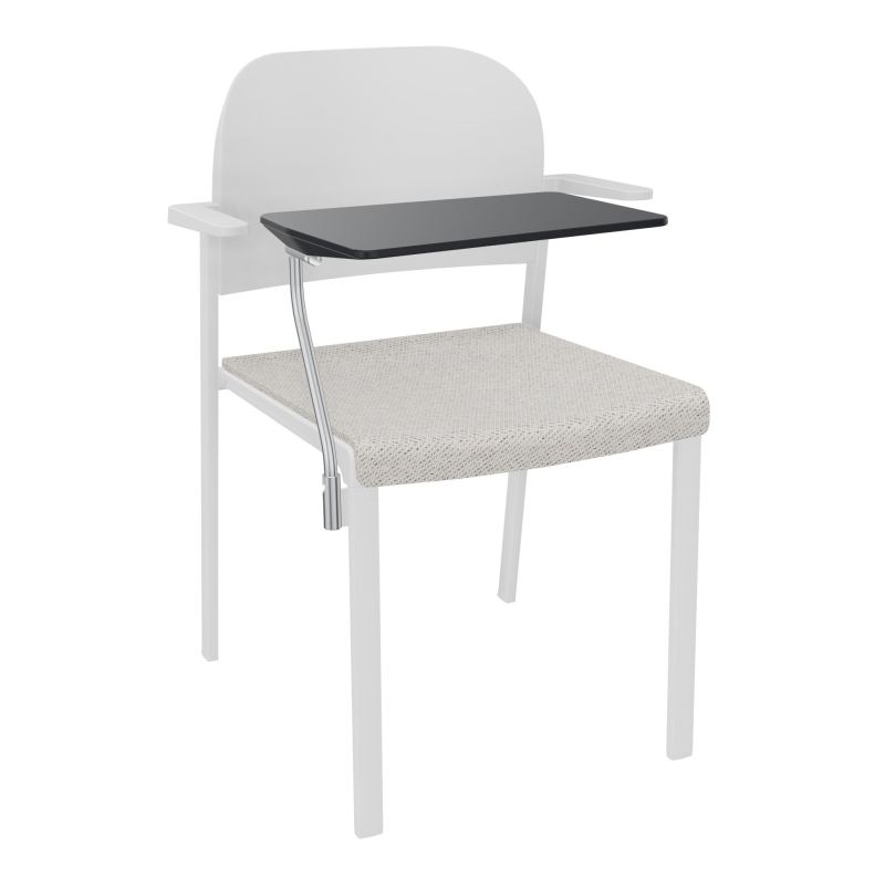 ROMY CHAISE 4P FIXES ASSISE TISSU DOSSIER POLYPRO AVEC ACCOUDOIRS+TABLETTE NOIRE BM SP PT