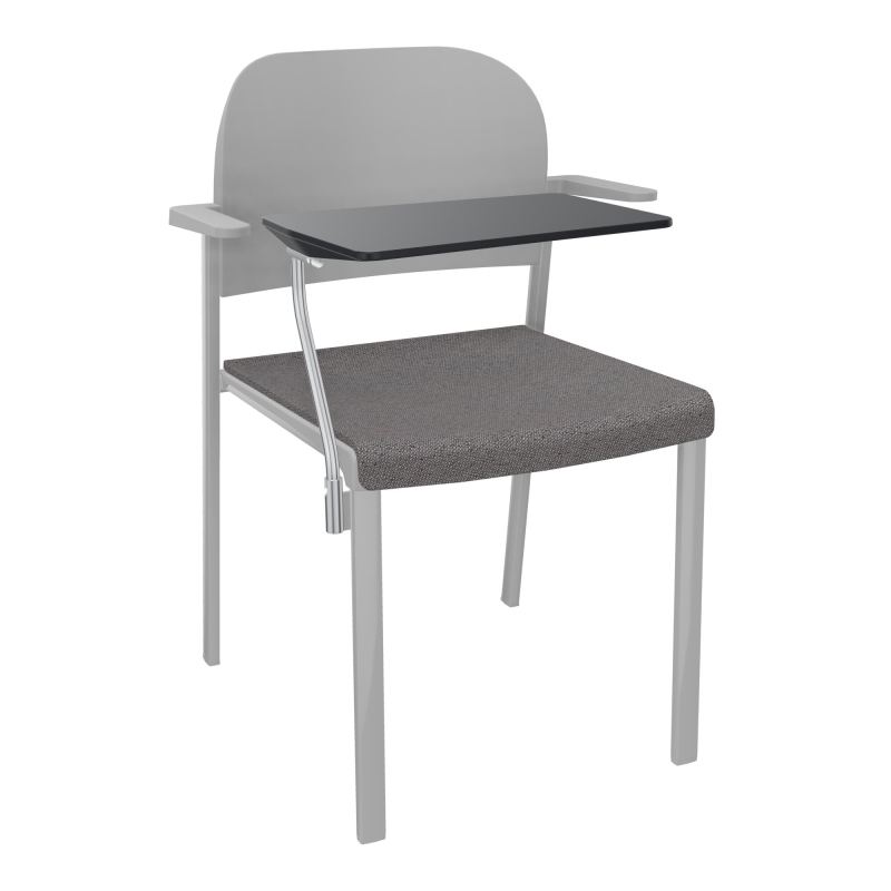 ROMY CHAISE 4P FIXES ASSISE TISSU DOSSIER POLYPRO AVEC ACCOUDOIRS+TABLETTE NOIRE BN SB PX