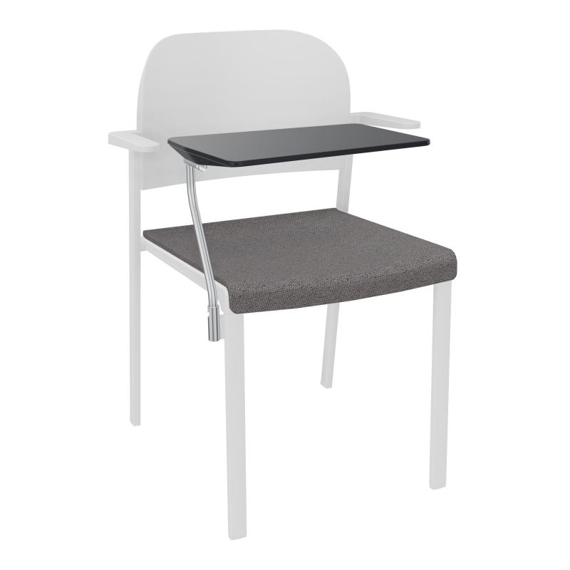 ROMY CHAISE 4P FIXES ASSISE TISSU DOSSIER POLYPRO AVEC ACCOUDOIRS+TABLETTE NOIRE BN SP PT