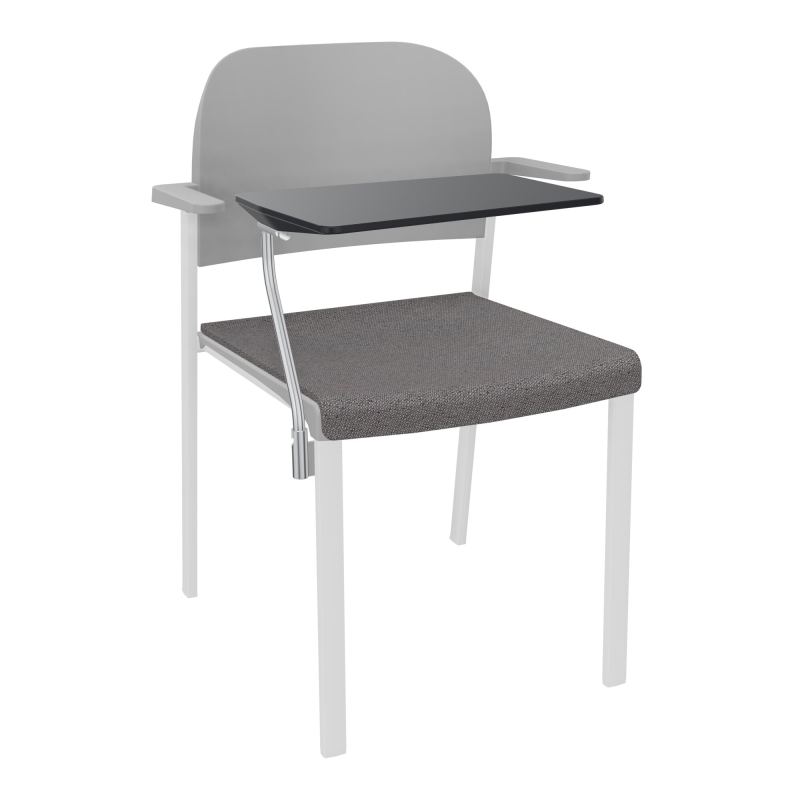 ROMY CHAISE 4P FIXES ASSISE TISSU DOSSIER POLYPRO AVEC ACCOUDOIRS+TABLETTE NOIRE BN SP PX