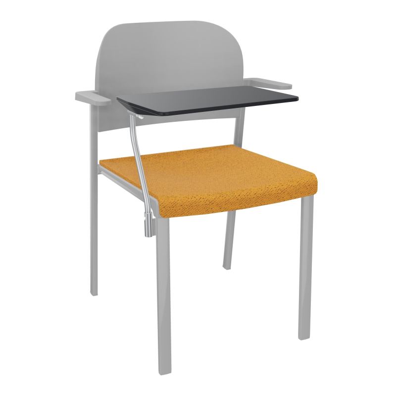 ROMY CHAISE 4P FIXES ASSISE TISSU DOSSIER POLYPRO AVEC ACCOUDOIRS+TABLETTE NOIRE BO SB PX