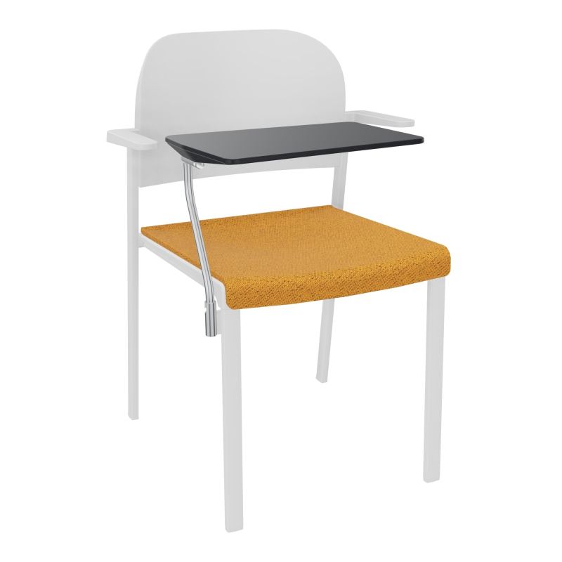 ROMY CHAISE 4P FIXES ASSISE TISSU DOSSIER POLYPRO AVEC ACCOUDOIRS+TABLETTE NOIRE BO SP PT