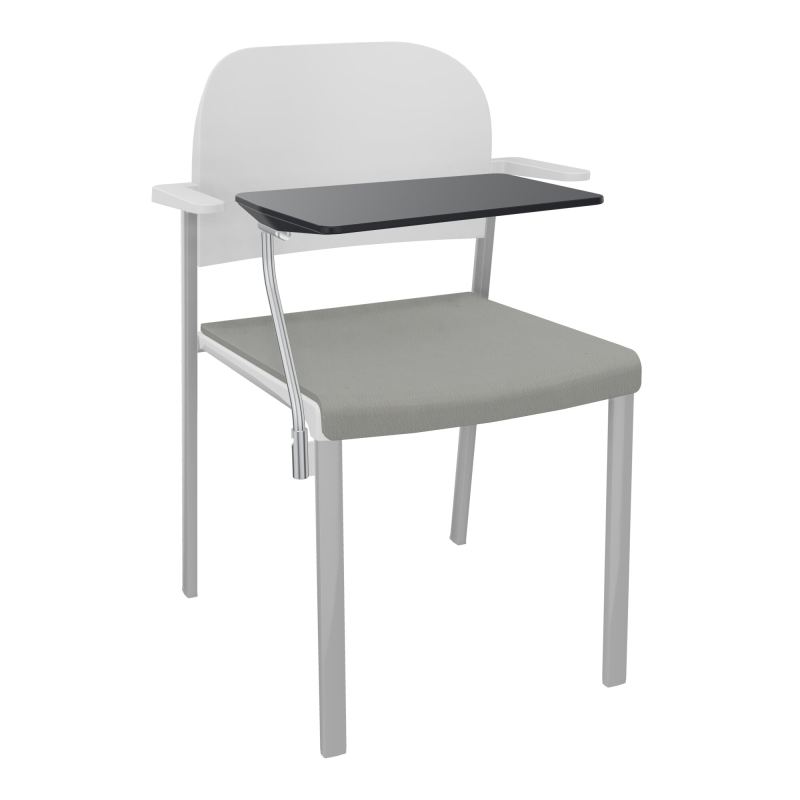 ROMY CHAISE 4P FIXES ASSISE TISSU DOSSIER POLYPRO AVEC ACCOUDOIRS+TABLETTE NOIRE CA SB PT