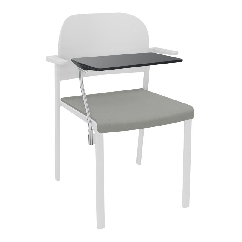 ROMY CHAISE 4P FIXES ASSISE TISSU DOSSIER POLYPRO AVEC ACCOUDOIRS+TABLETTE NOIRE CA SP PT