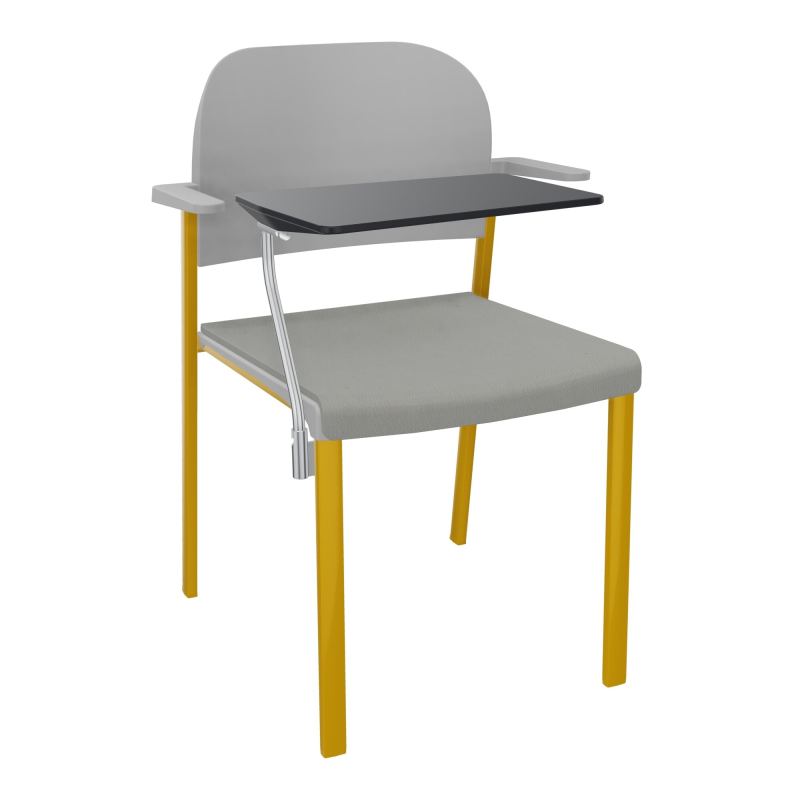 ROMY CHAISE 4P FIXES ASSISE TISSU DOSSIER POLYPRO AVEC ACCOUDOIRS+TABLETTE NOIRE CA SX PX