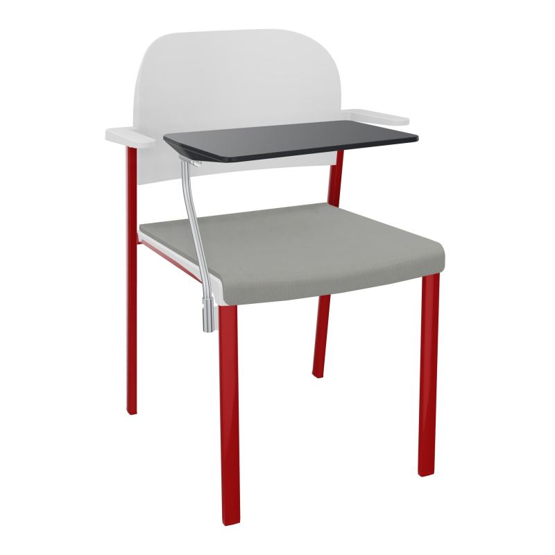 ROMY CHAISE 4P FIXES ASSISE TISSU DOSSIER POLYPRO AVEC ACCOUDOIRS+TABLETTE NOIRE CA ZY PT