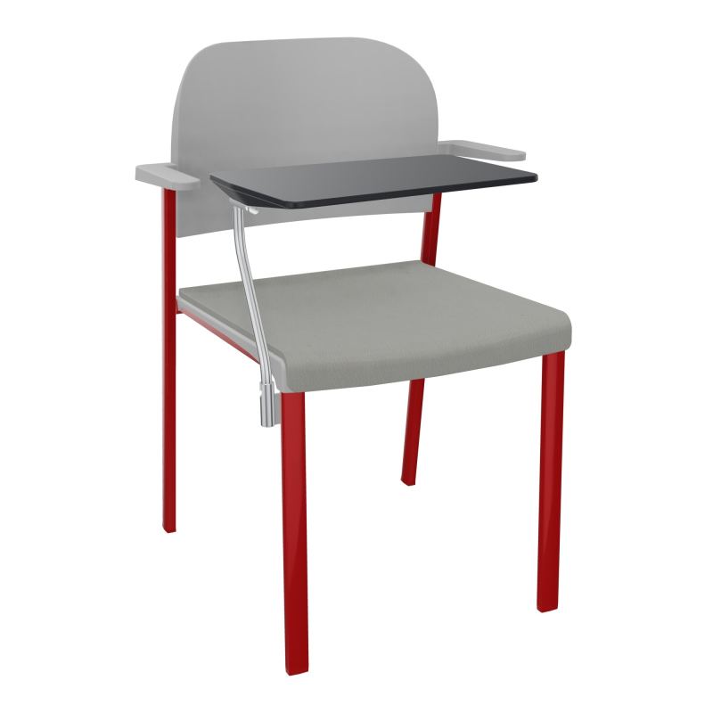 ROMY CHAISE 4P FIXES ASSISE TISSU DOSSIER POLYPRO AVEC ACCOUDOIRS+TABLETTE NOIRE CA ZY PX