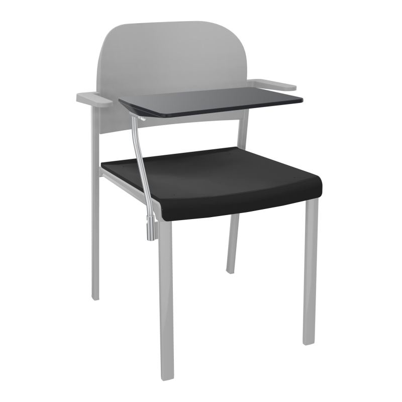 ROMY CHAISE 4P FIXES ASSISE TISSU DOSSIER POLYPRO AVEC ACCOUDOIRS+TABLETTE NOIRE CB SB PX